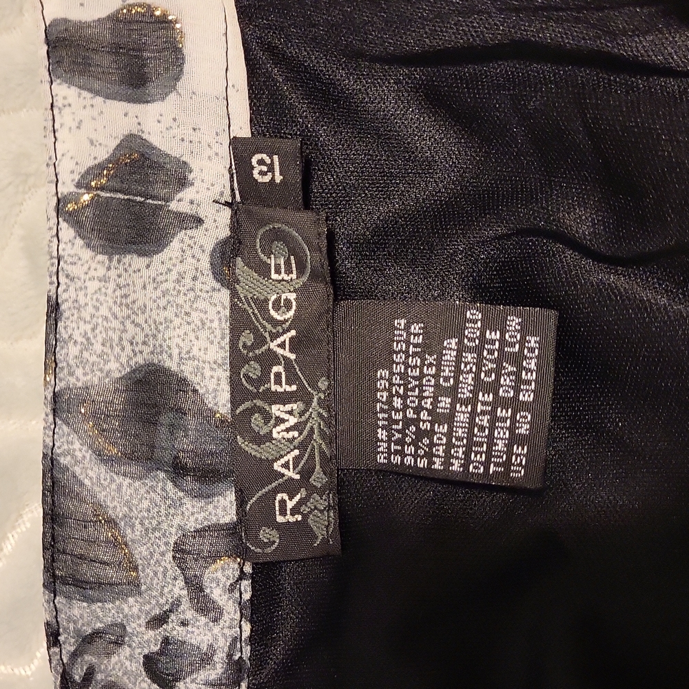 Rampage Black Dress with Animal Print Sleeveless.. Size 13 - Picture 6 of 6